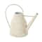 14" Cream Metal Beehive Shaped Watering Can Planter